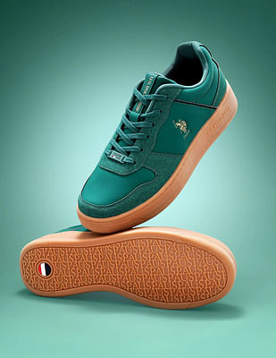 U S Polo Assn Men Jaxon 2.0 Dk. Green Retro Court Sneakers