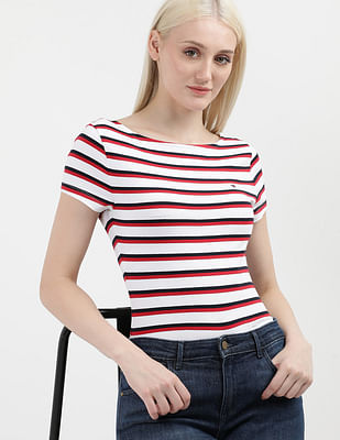 Tommy Hilfiger Boat Neck Stripes T-Shirt