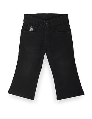 U S Polo Assn Kids Boys Bootcut Fit Black Jeans