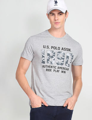 U S Polo Assn Denim Co Crew Neck Heathered T-Shirt