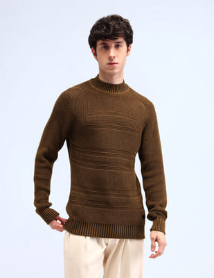 Buy Flying Machine Patterned Knit Cotton Sweater - NNNOW.com