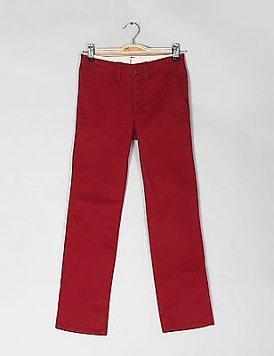 boys red chino pants