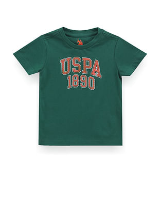 U S Polo Assn Kids Boys Brand Print Cotton T-Shirt