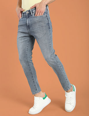 Flying Machine Mid Rise Morrison Skinny Cropped Jeans