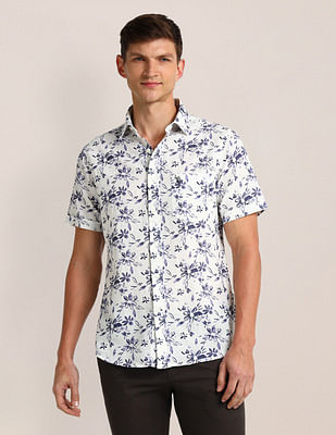 U S Polo Assn Tailored Fit Floral Shirt