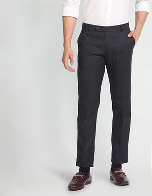 Arrow Dobby Hudson Tailored Regular Fit Formal Trousers