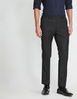 Arrow Tailored Regular Fit Dobby Formal Trousers