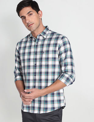 Arrow Sports Tartan Check Manhattan Slim Fit Casual Shirt