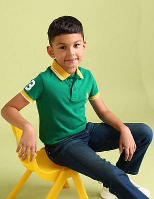 U S Polo Assn Kids Boys Solid Polo Shirt