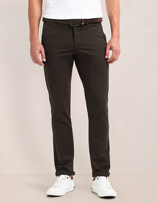 U S Polo Assn Denver Slim Fit Solid Trousers