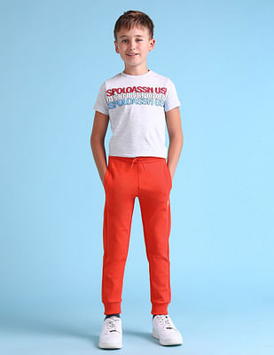 U S Polo Assn Kids Boys Solid Regular Fit Joggers