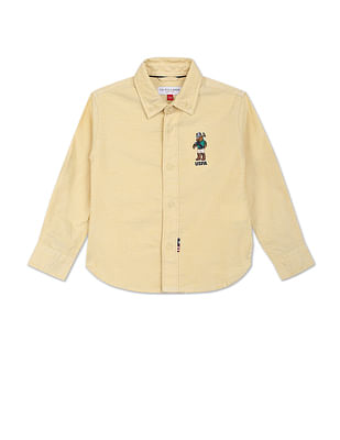 U S Polo Assn Kids Boys Solid Cotton Shirt