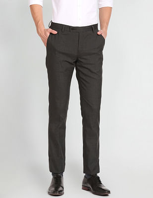 Arrow Tailored Regular Fit Dobby Formal Trousers