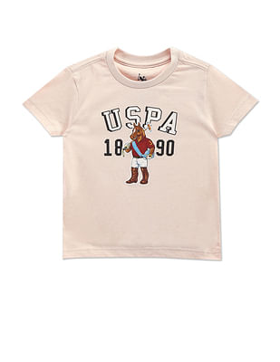 U S Polo Assn Kids Boys Mascot Cotton T-Shirt