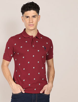 U S Polo Assn Shield Print Polo Shirt