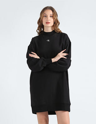 Buy Calvin Klein Jeans Women Black Stacked Logo Strappy A-line Dress -  NNNOW.com