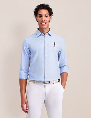 U S Polo Assn Solid Tailored Fit Shirt