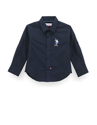 U S Polo Assn Kids Boys Pure Cotton Twill Shirt