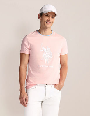 U S Polo Assn Brand Print Slim T-Shirt