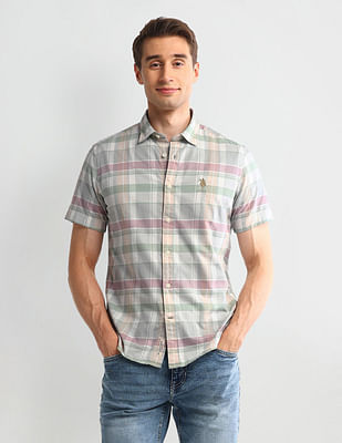 U S Polo Assn Denim Co Tartan Checked Slim Fit Shirt