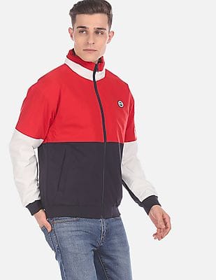 red polo jacket