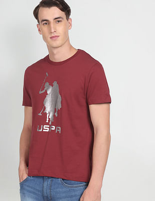 U S Polo Assn Denim Co Crew Neck Brand Print Cotton T-Shirt