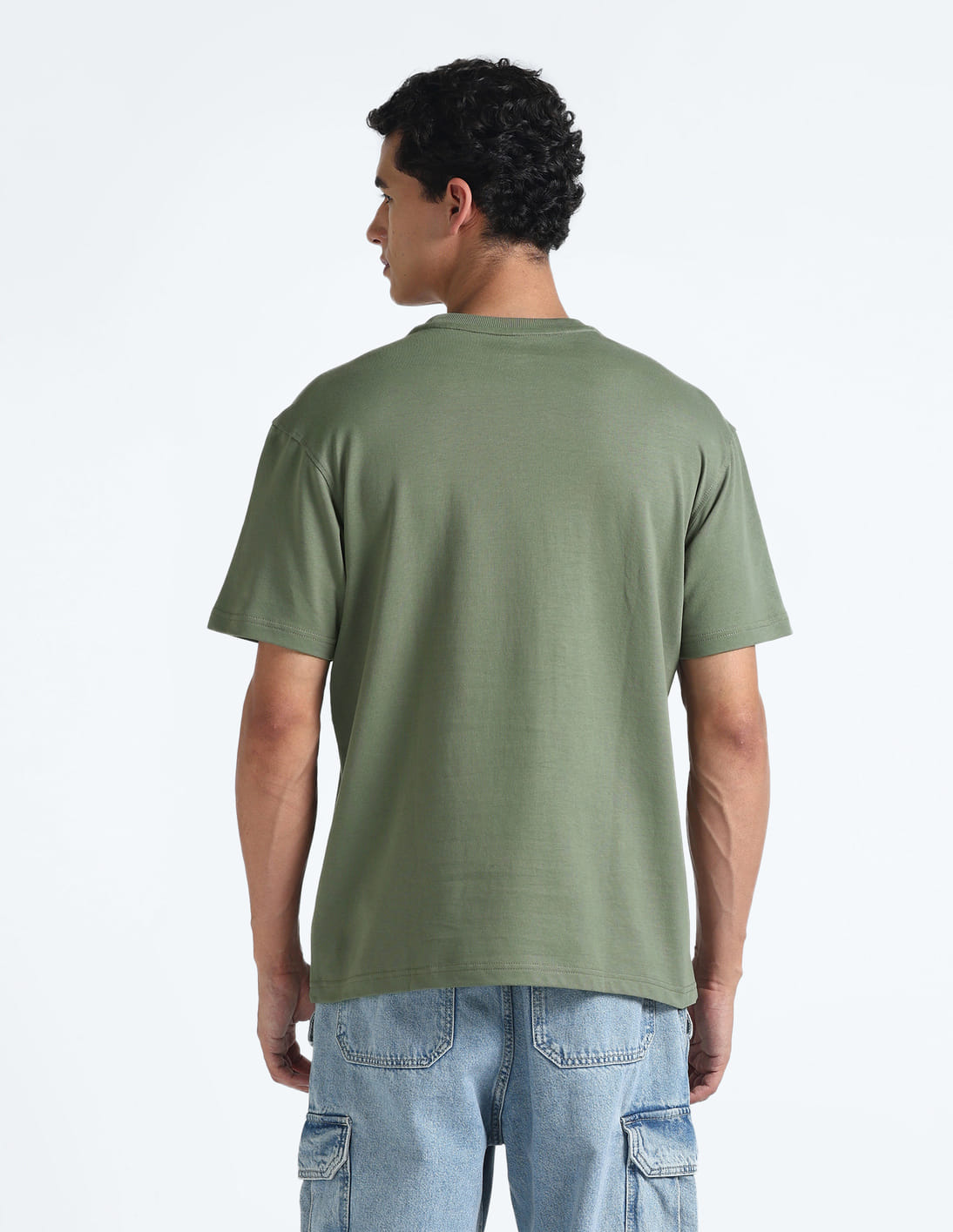 Buy Flying Machine Panelled Solid Oversized T-Shirt - NNNOW.com