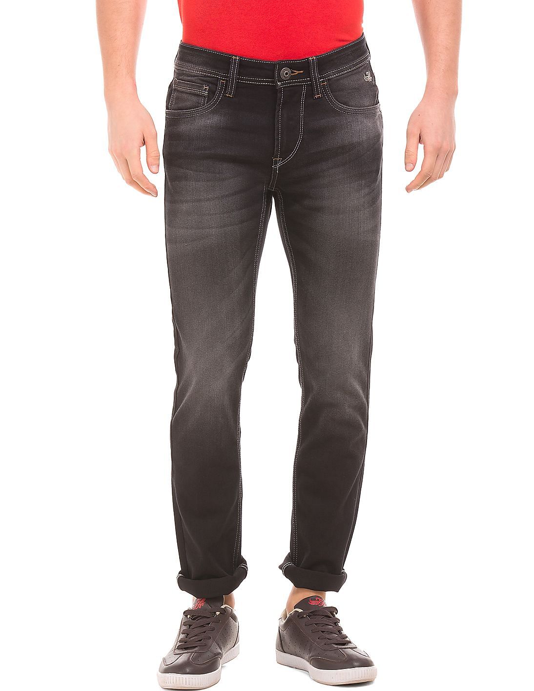 Buy Flying Machine Men Stone Wash Slim Tapered Fit Jeans - NNNOW.com