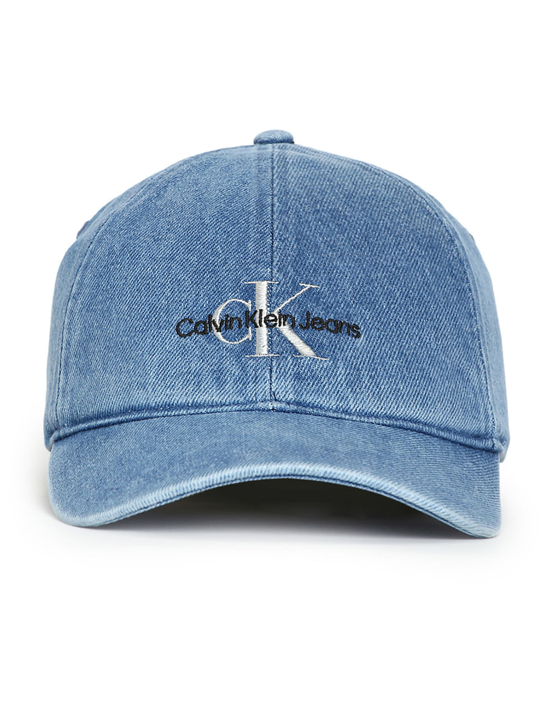 【 】CKJ Monogram Embroidery Denim Ball Cap_BLUE Buy Calvin Klein Monogram Washed Denim Cap - NNNOW.com
