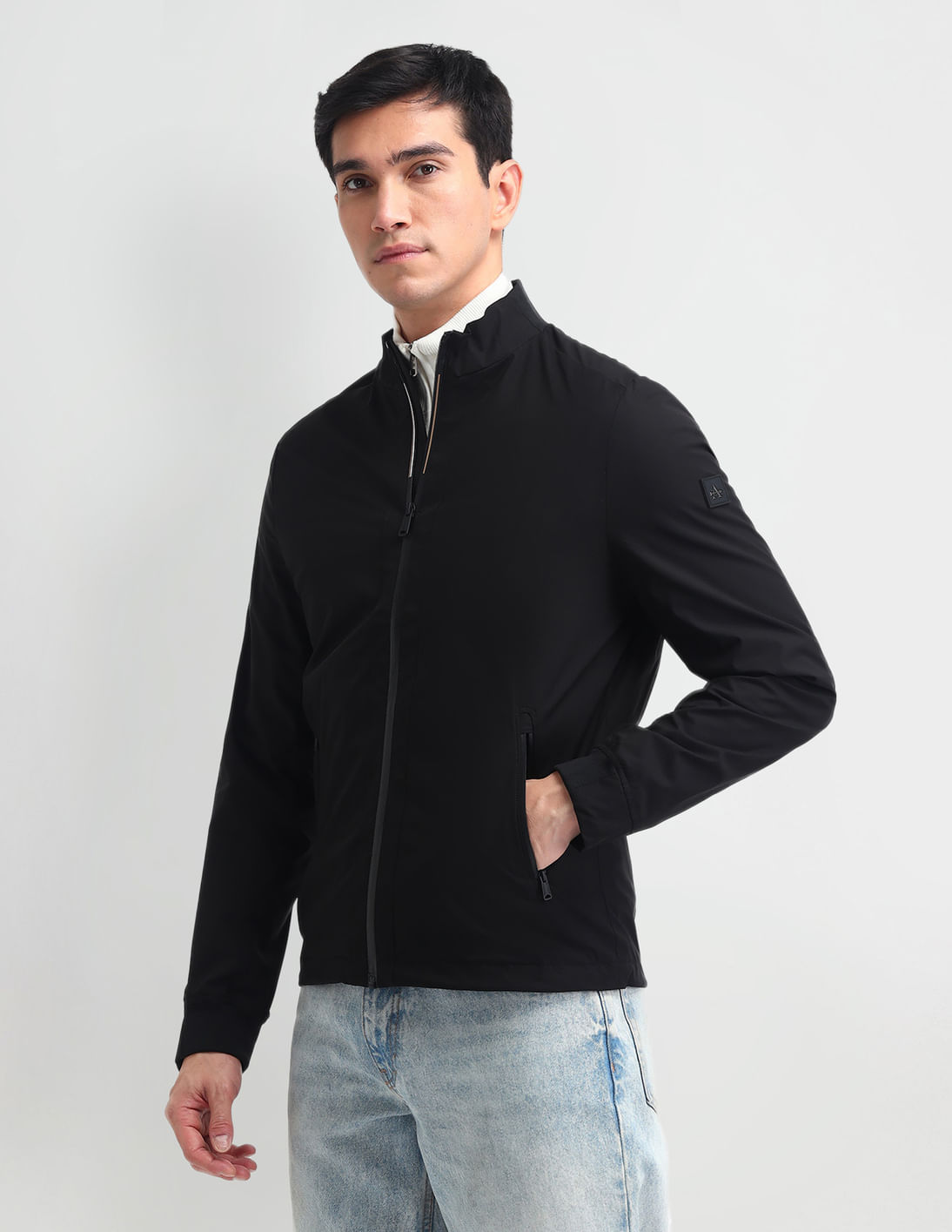 Buy Arrow Sport High Neck Zip Up Wind Cheater - NNNOW.com