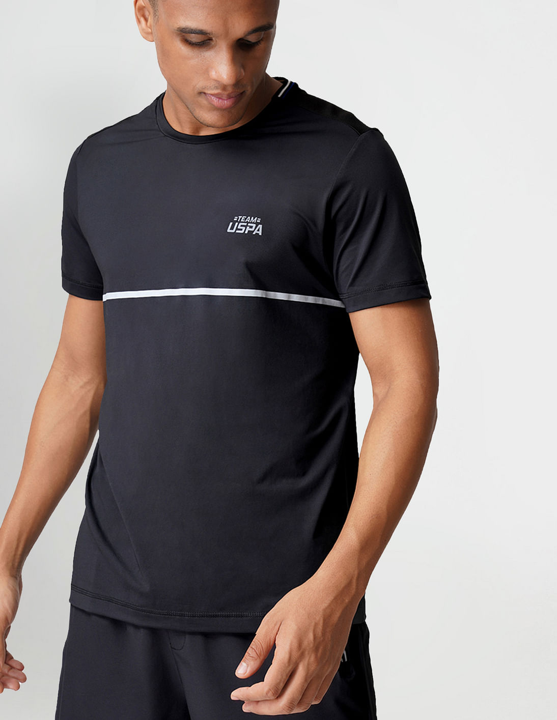 Buy USPA Innerwear Reflective Logo Crew Neck I715 Lounge T-Shirt - Pack ...