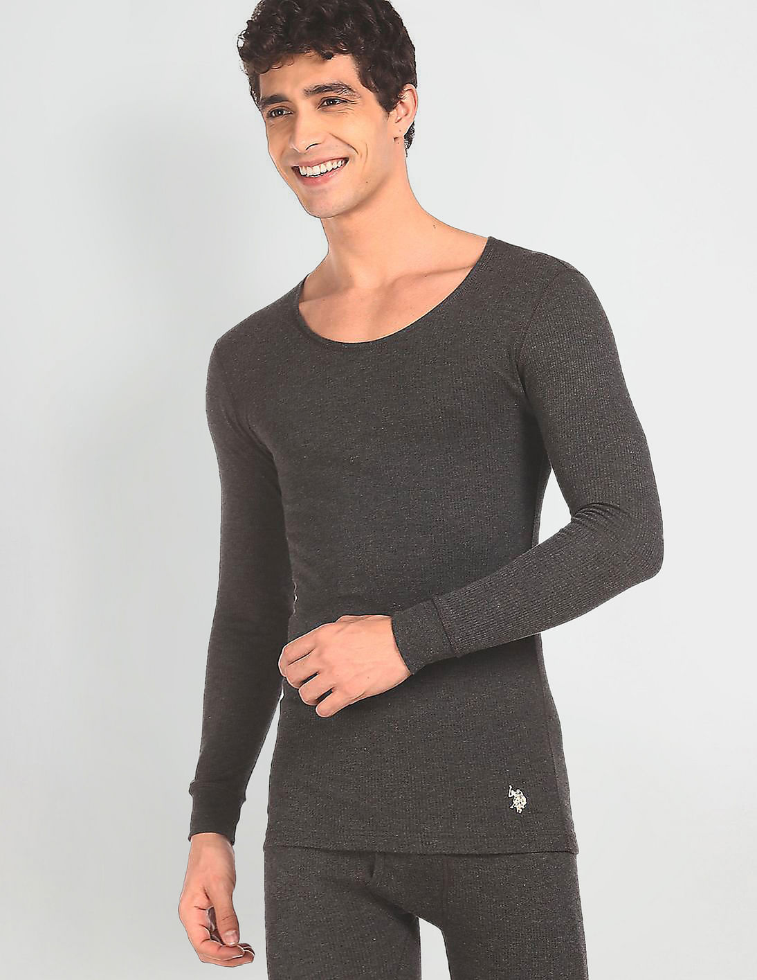 Buy USPA Innerwear Slim Fit Solid I652 Thermal T-Shirt - Pack Of 1 -  NNNOW.com