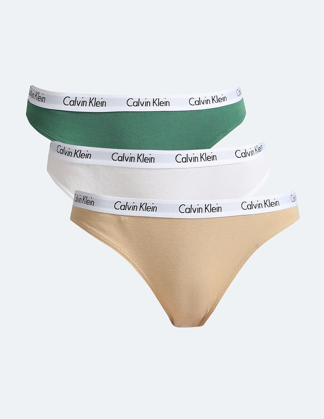 Buy Calvin Klein Underwear Low Rise Branded Waist Bikini Panties - Pack Of  3 - NNNOW.com