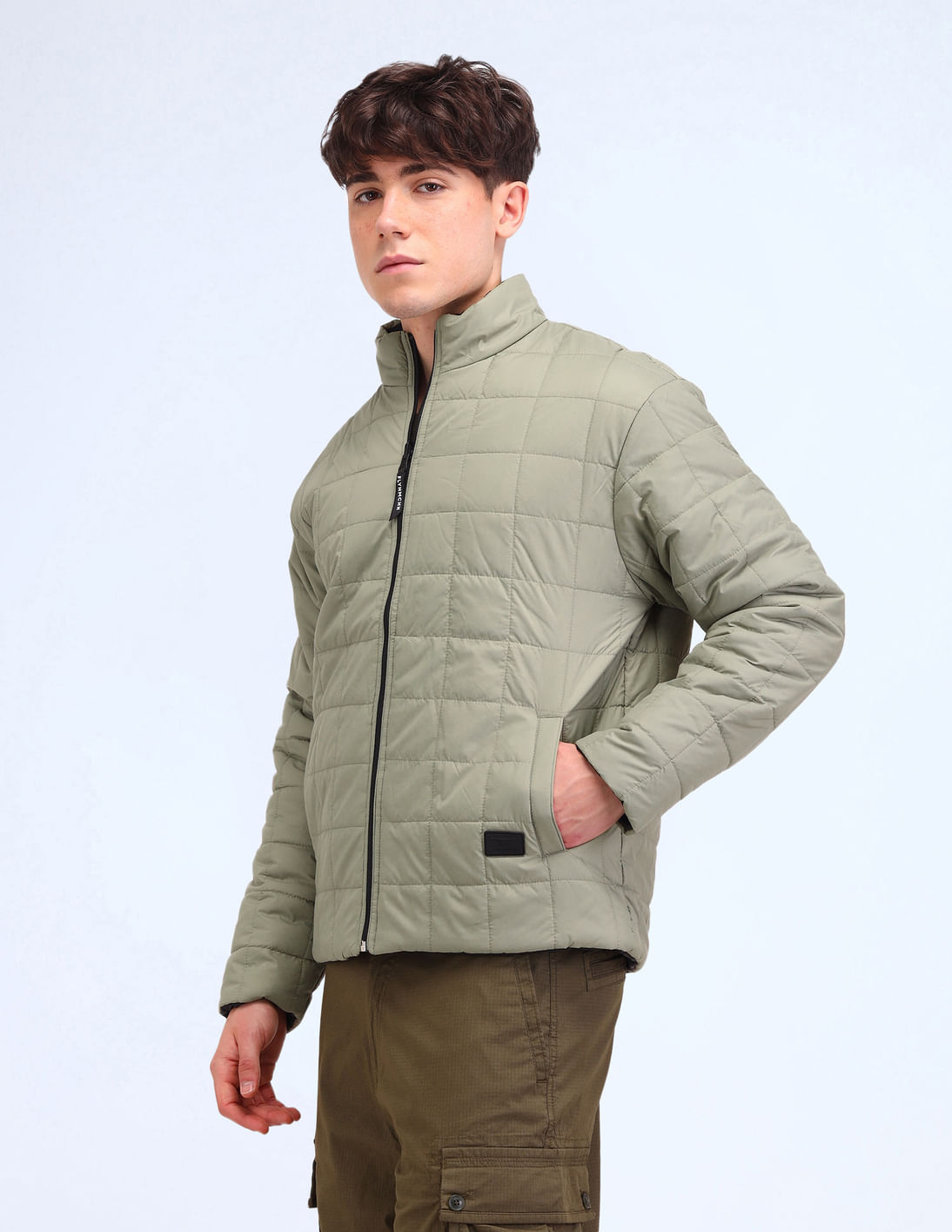 Buy Flying Machine Reversible Regular Fit Padded Jacket - NNNOW.com