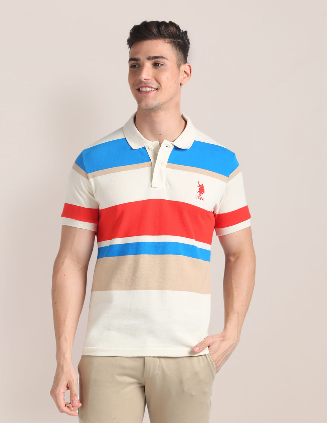 Buy U.S. Polo Assn. Horizontal Stripe Slim Polo Shirt - NNNOW.com