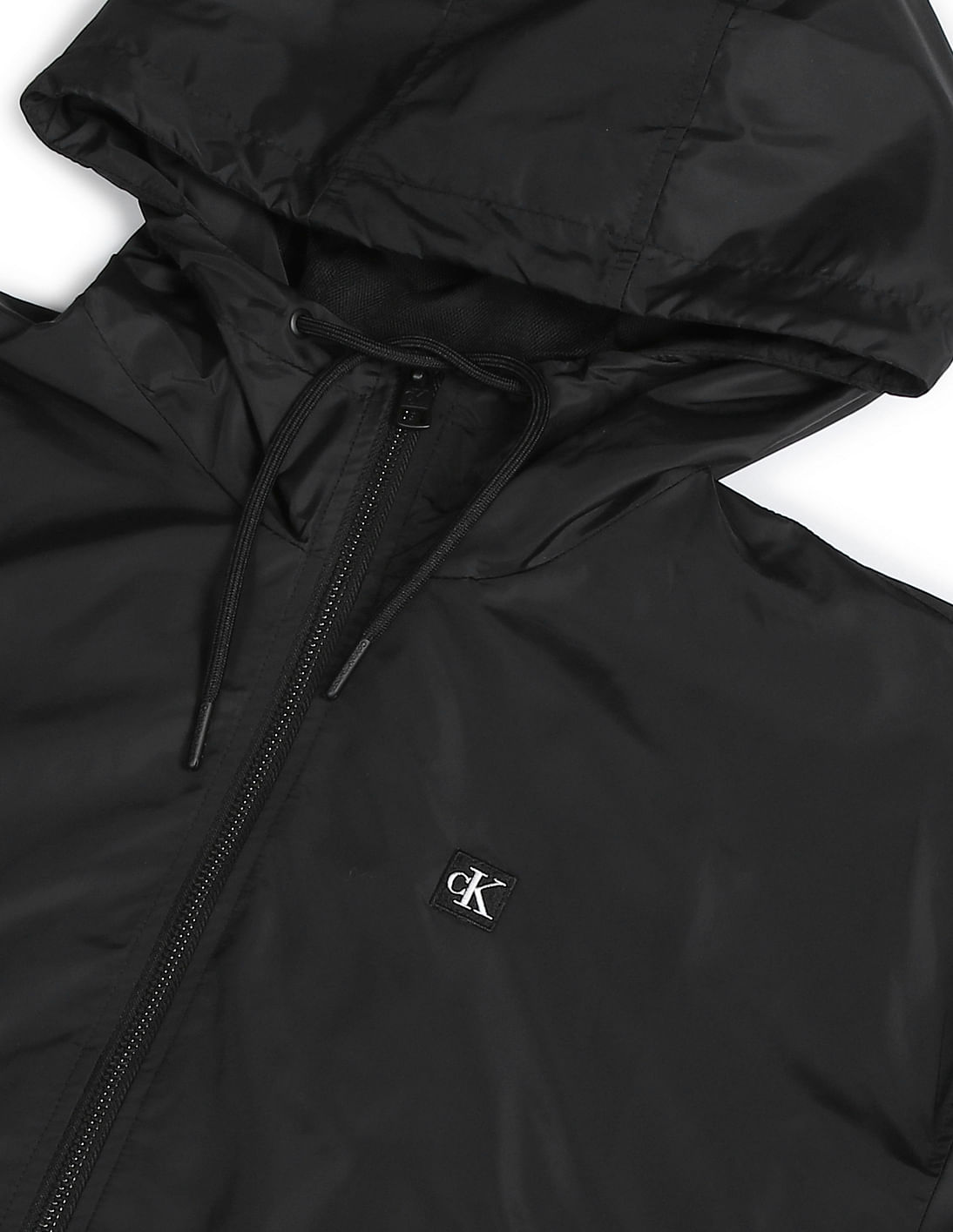 [カルバンクライン] CK JEAN W Packable Windbreaker Jumper☆ Buy Calvin Klein Jeans Women Black Drawstring Hood Packable