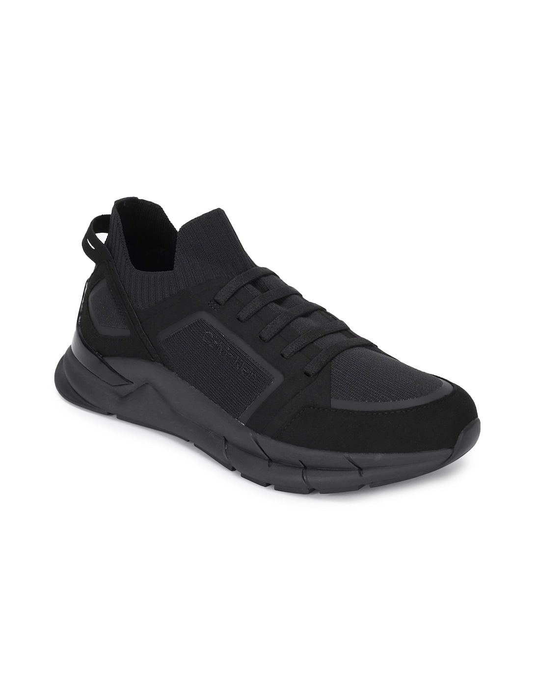 Buy Calvin Klein Men Black Lace Up Low Top Sneakers - NNNOW.com