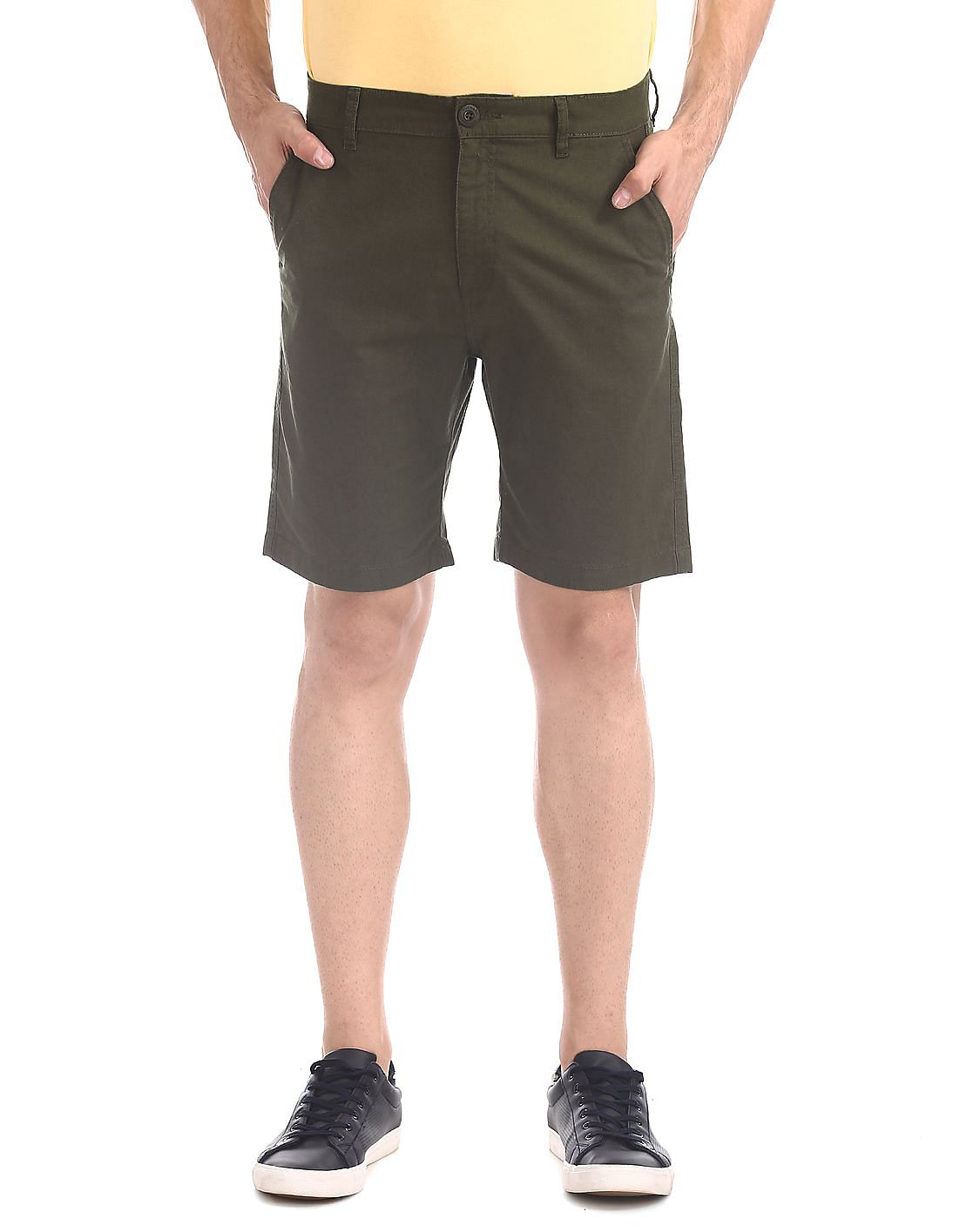 Buy Ruggers Green Mid Waist Woven Shorts - NNNOW.com