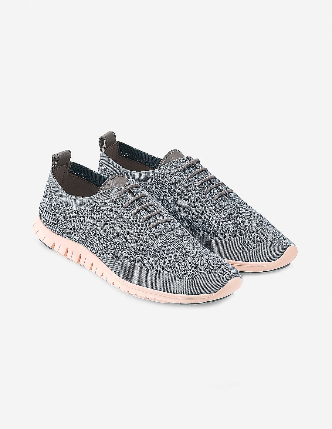 Buy Cole Haan Grey ZERØGRAND Stitchlite™ Wingtip Oxford Knit  display picture 3