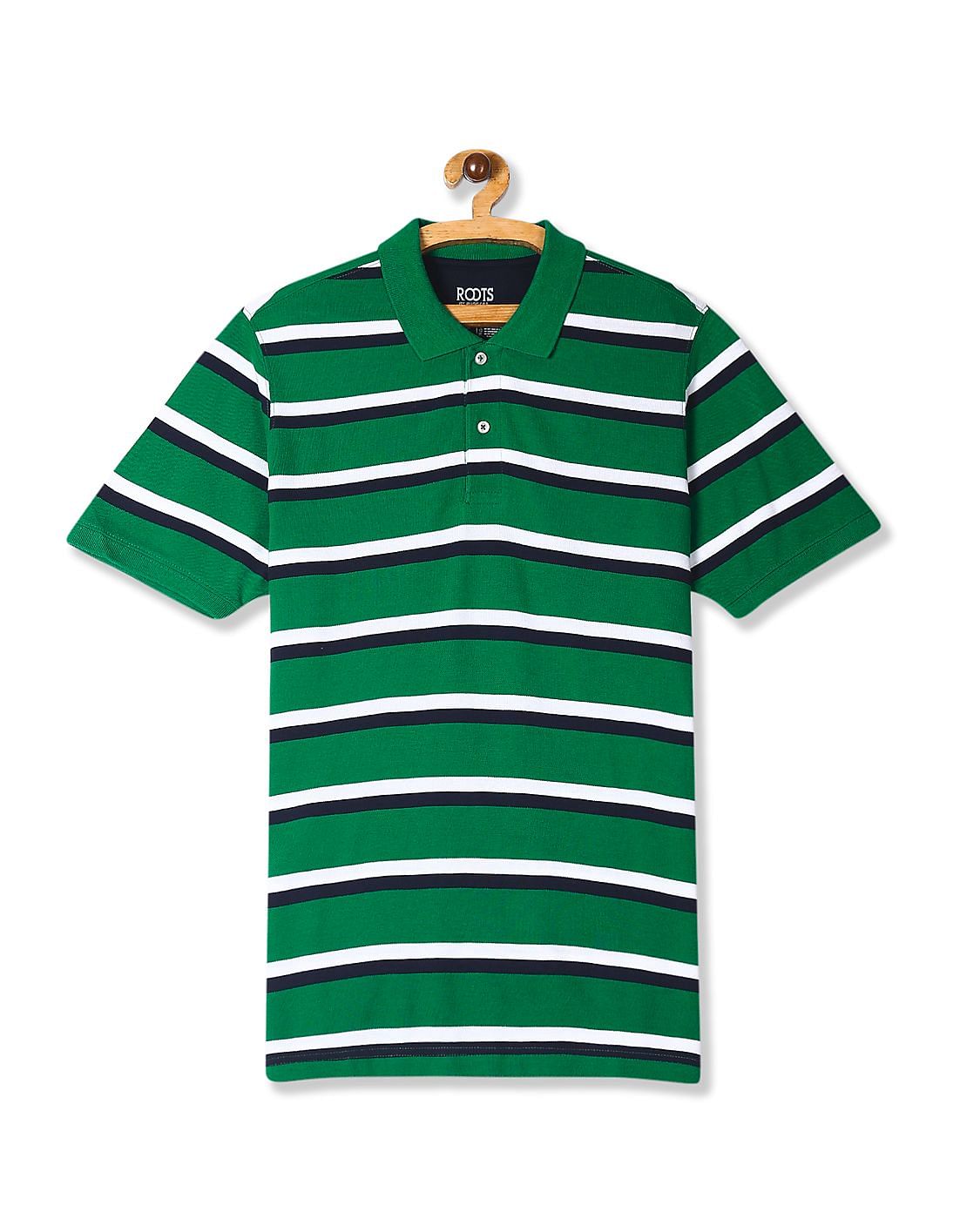 Buy Ruggers Green Regular Fit Striped Polo Shirt - NNNOW.com