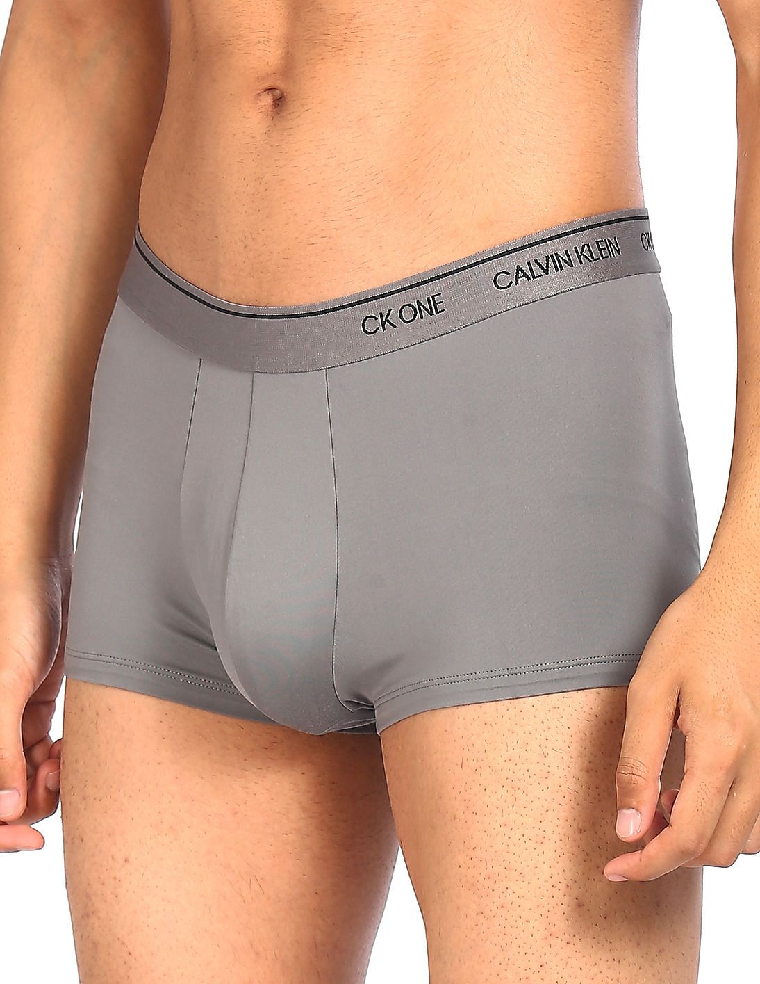 Buy Calvin Klein Underwear Men Stone Grey Low Rise Silk Knit Solid Trunks -  NNNOW.com