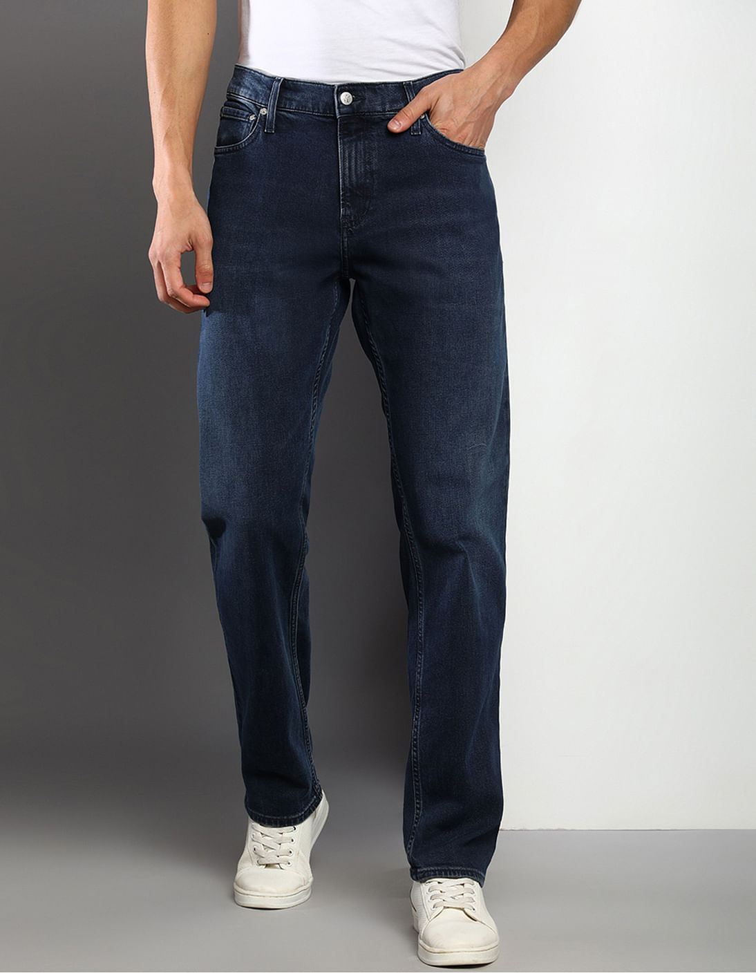 Buy Calvin Klein Mid Rise Straight Fit Jeans - NNNOW.com