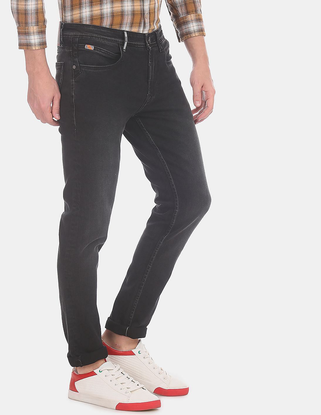 Buy Ed Hardy Men Men Black Skuller Super Slim Fit Washed Jeans - NNNOW.com