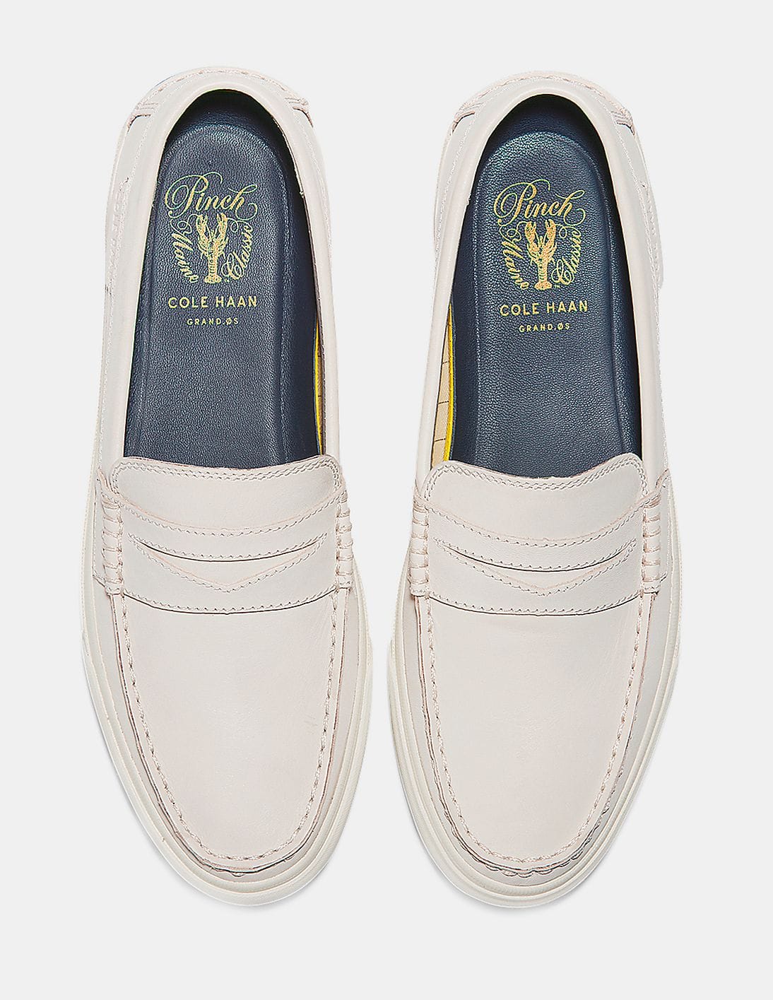 Buy Cole Haan Men Off White Pinch Weekender Loafers - NNNOW.com
