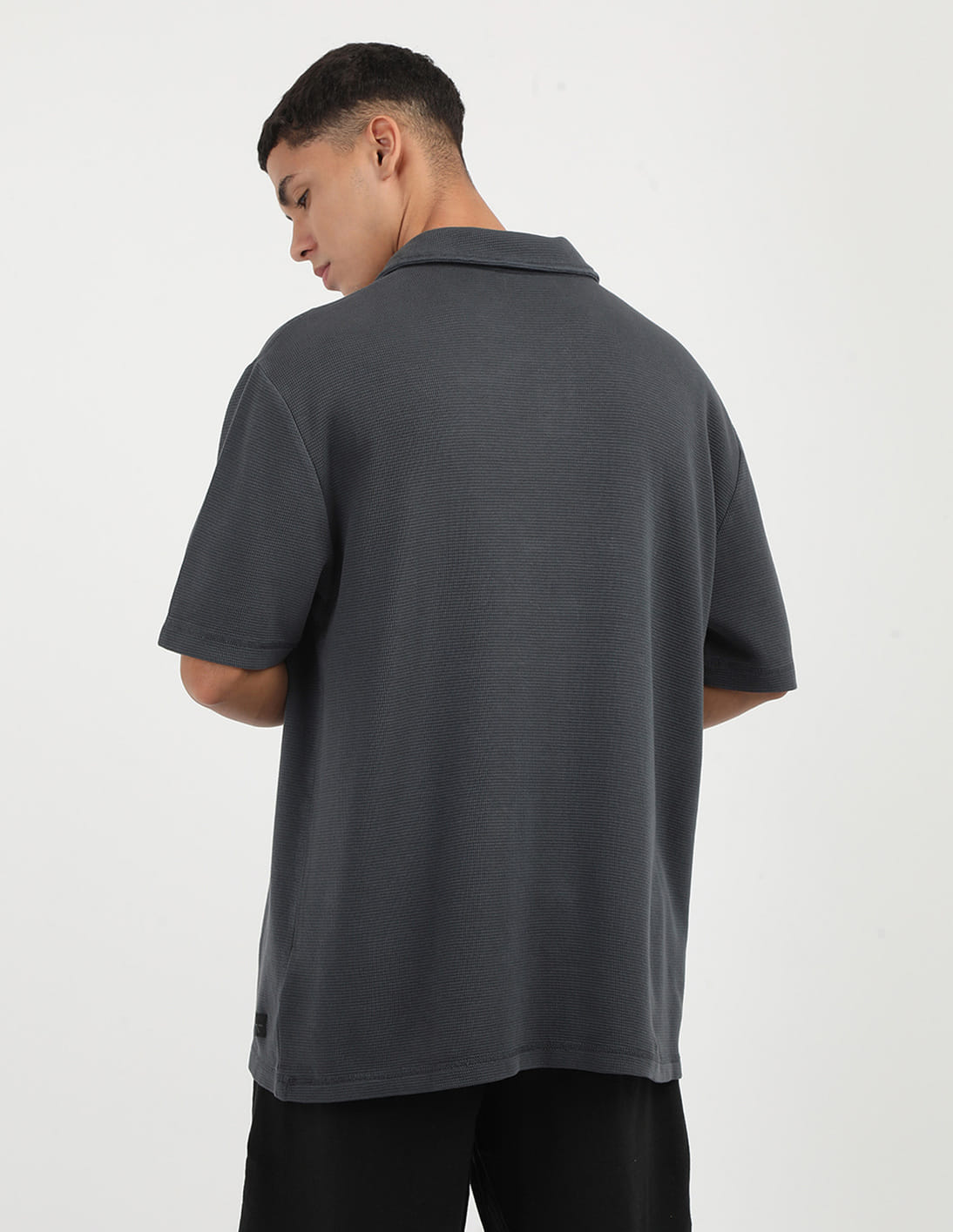 Buy Calvin Klein Waffle Rugby Texture Oversize Polo Shirt - NNNOW.com