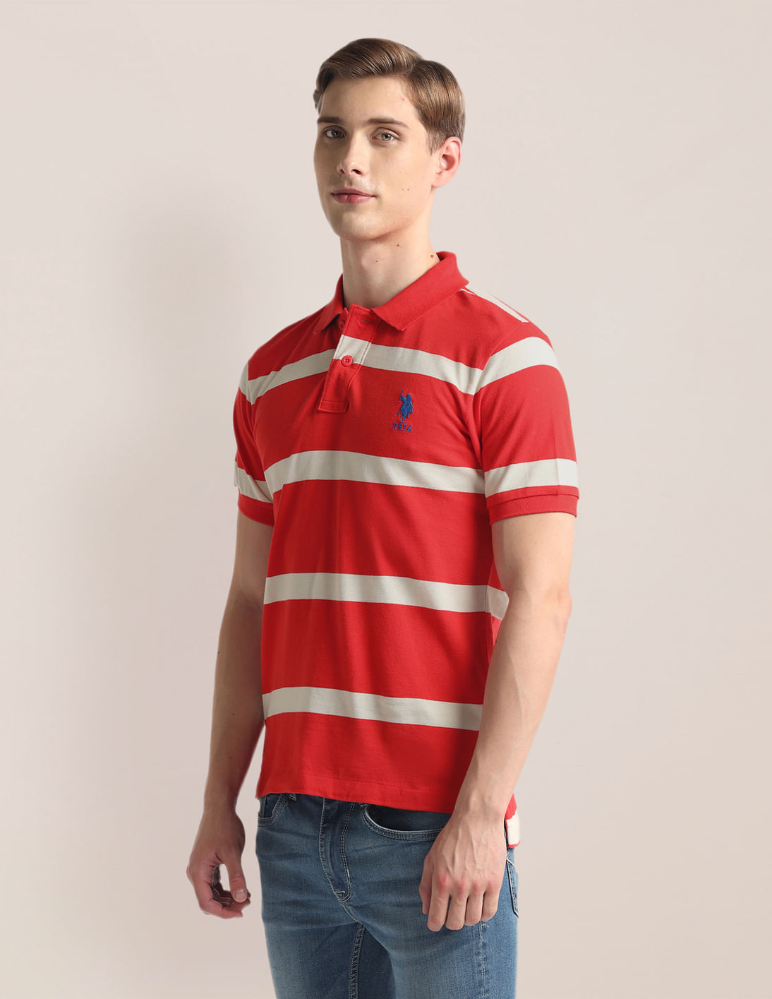 Buy U.S. Polo Assn. Horizontal Stripe Slim Polo Shirt - NNNOW.com