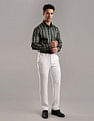 Tommy Hilfiger Striped Regular Fit Plain Woven Shirt