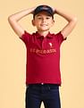 U.S. Polo Assn. Kids Boys Typography Printed Polo Shirt