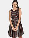 Flying Machine Women Striped Fit Flare Dress