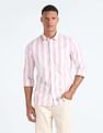 Flying Machine Vertical Stripe Oxford Shirt